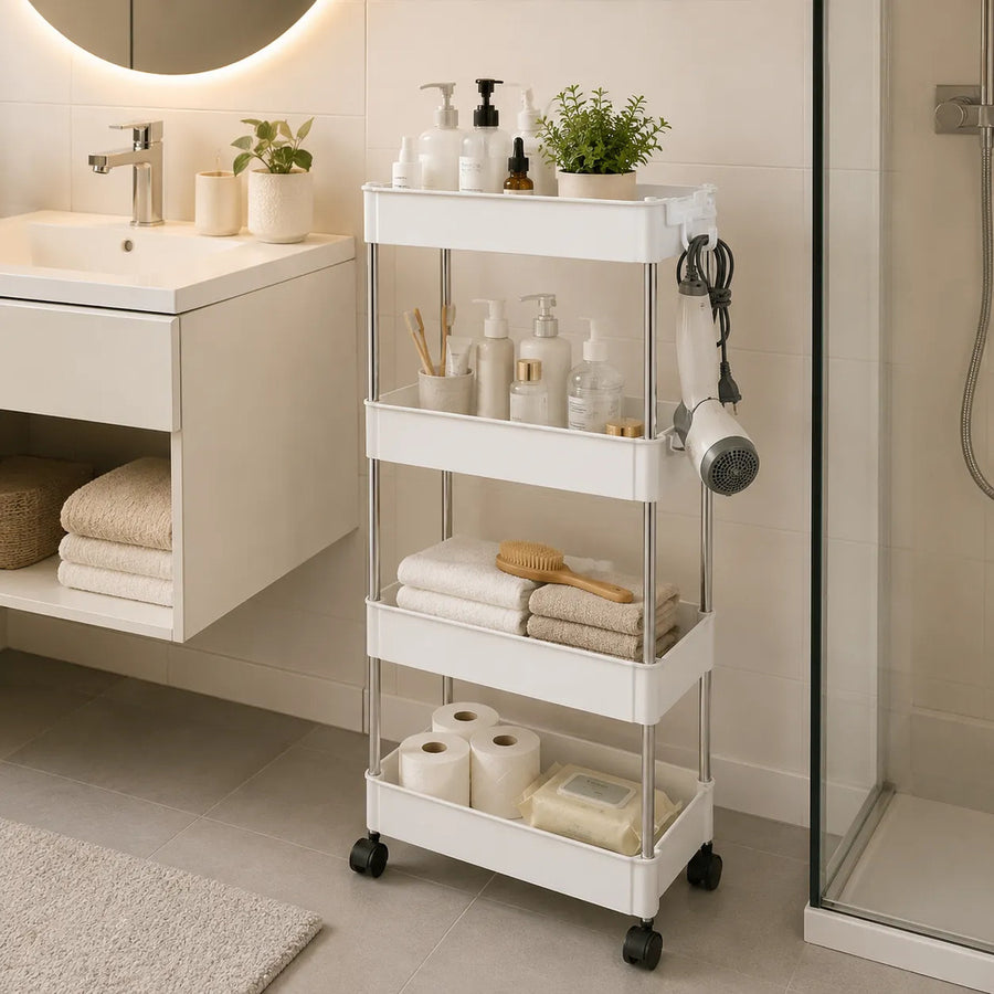 Carro Organizador Estante 4 Niveles Para Baño Cocina Living