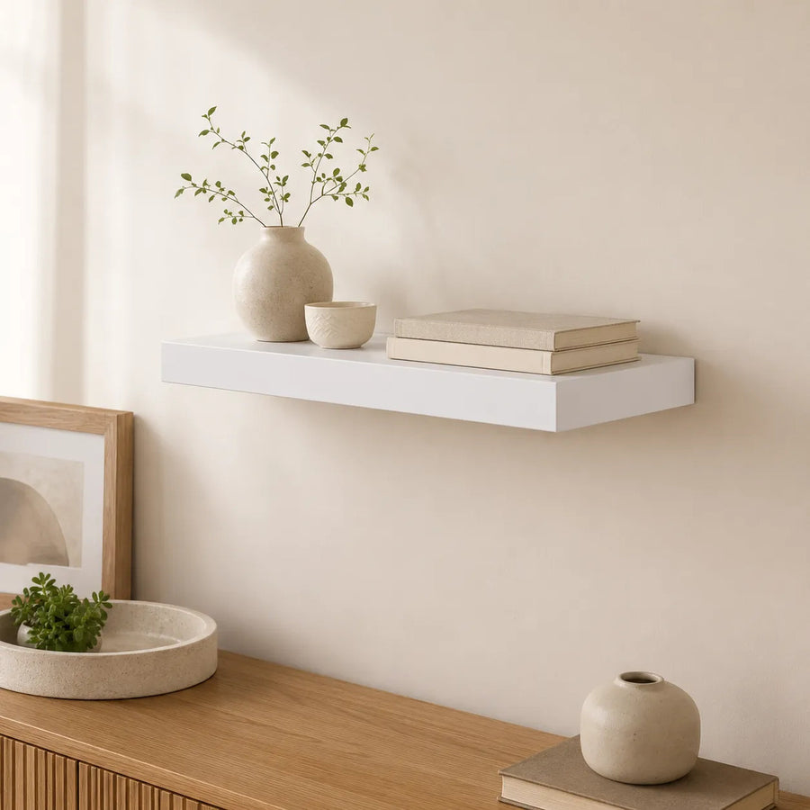 Repisa Flotante Madera Soporte Oculto Atma Home 30x25cm