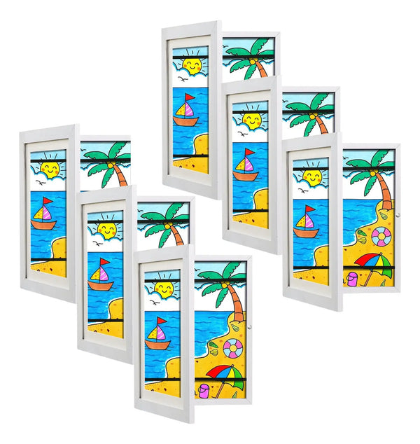 Pack 6 Marco Foto Cuadro Decorativo Niño Dibujo Manualidades